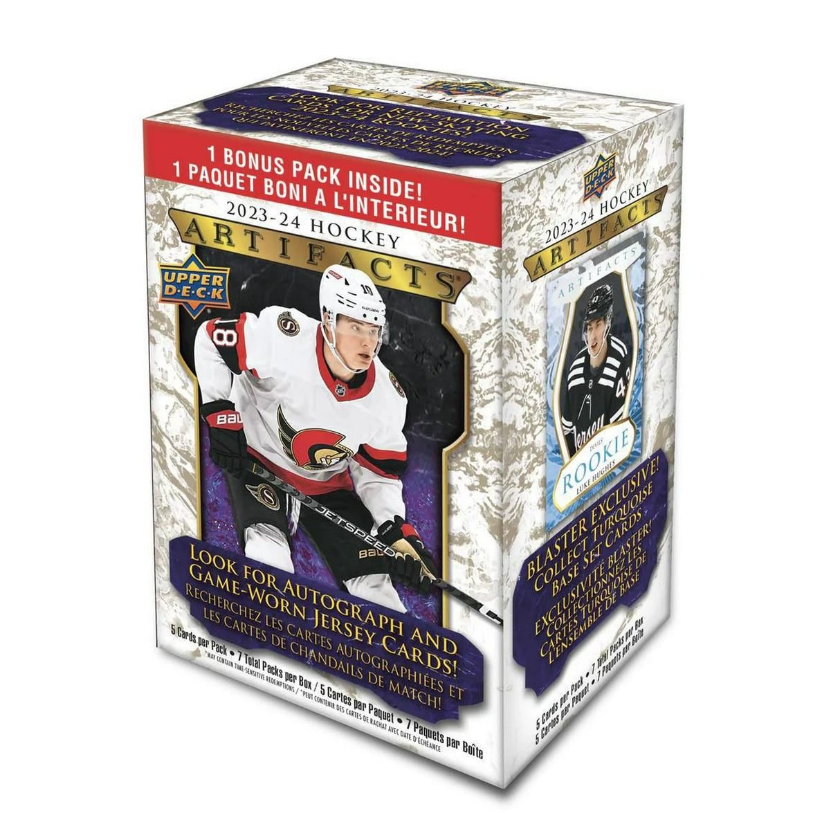 Coffret de blaster de hockey Upper Deck Artifacts 2023-24