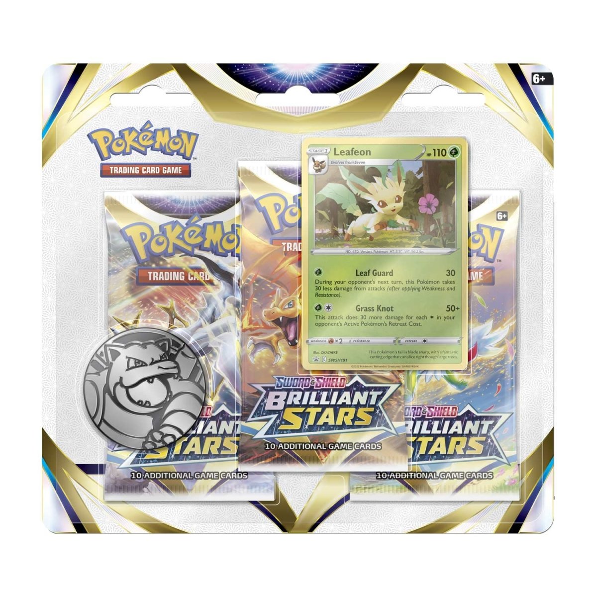 Pokémon TCG: Sword & Shield-Brilliant Stars 3 Booster Packs