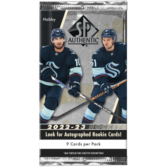Pack de hockey authentique Upper Deck SP 2022-23