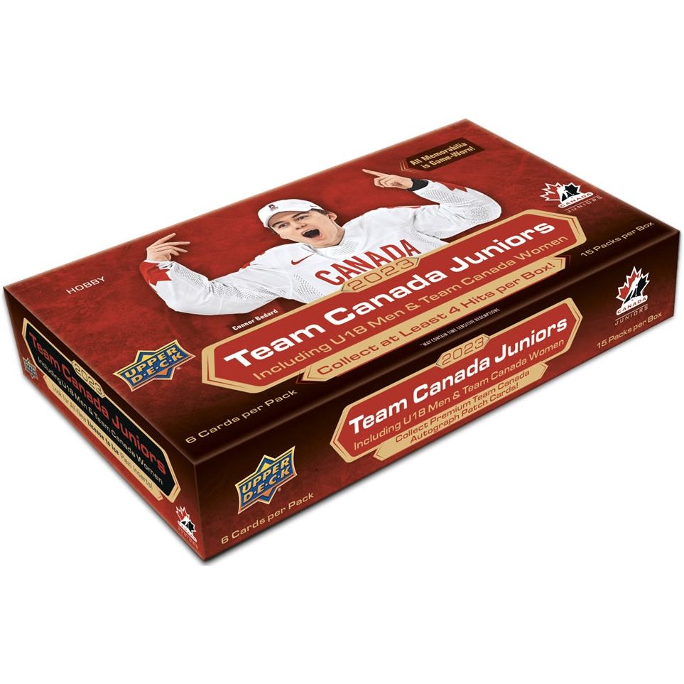 Coffret de loisirs de hockey junior Upper Deck 2023 de l'équipe canadienne