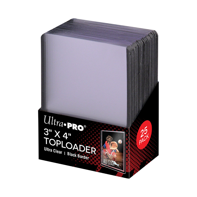 Bordure Ultra Pro Topload 3x4 noire 25ct - Toploader