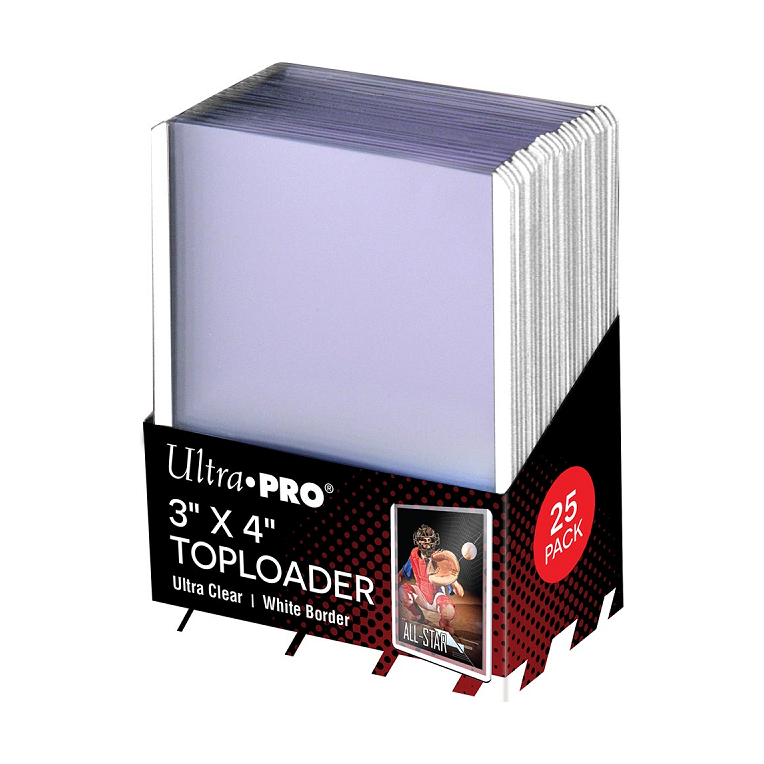 Bordure Ultra Pro Topload 3x4 blanche 25ct - Toploader