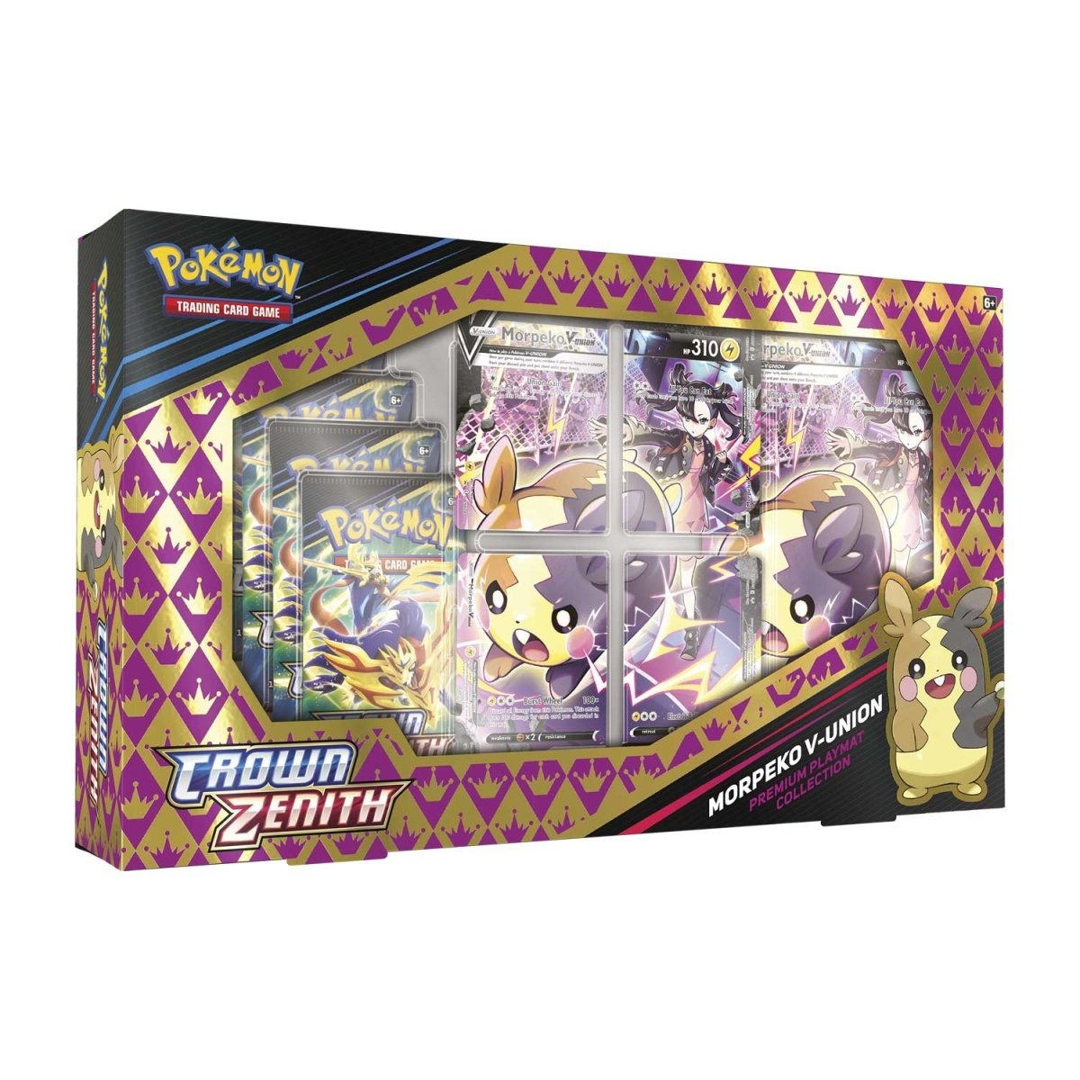 Pokémon TCG : Collection de tapis de jeu premium Crown Zenith (Morpeko V-UNION)