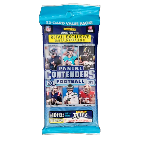 Panini Contenders Football 2021 - Pack Jumbo Value (Émeraude Parallèle)