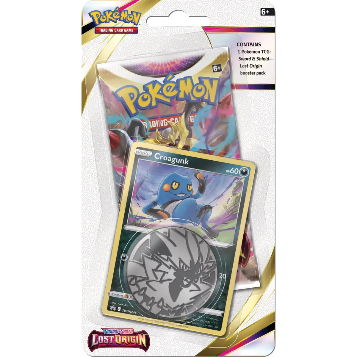 Pack booster Blister Checklane Origine Perdue du JCC Pokémon Épée et Bouclier