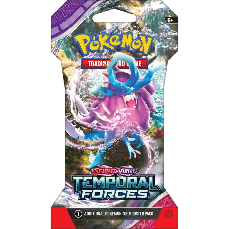 Pokémon TCG : Pack booster avec pochette Scarlet &amp; Violet-Temporal Forces