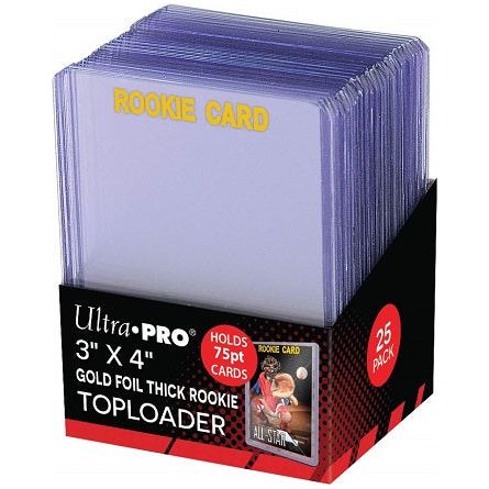 Ultra Pro Topload 3x4 Rookie Gold 75pt épais 25ct - Toploader