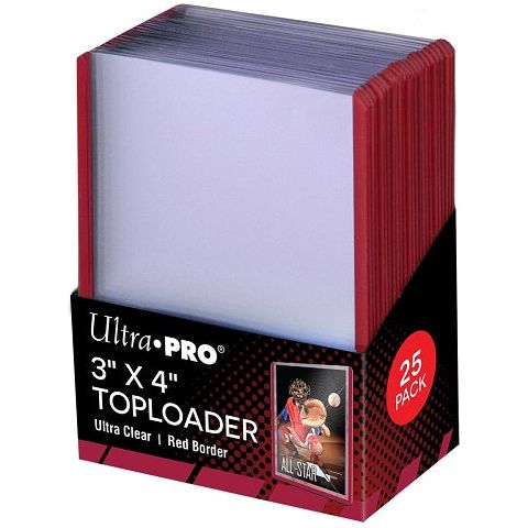 Ultra Pro Topload 3x4 Border Red 25ct - Toploader